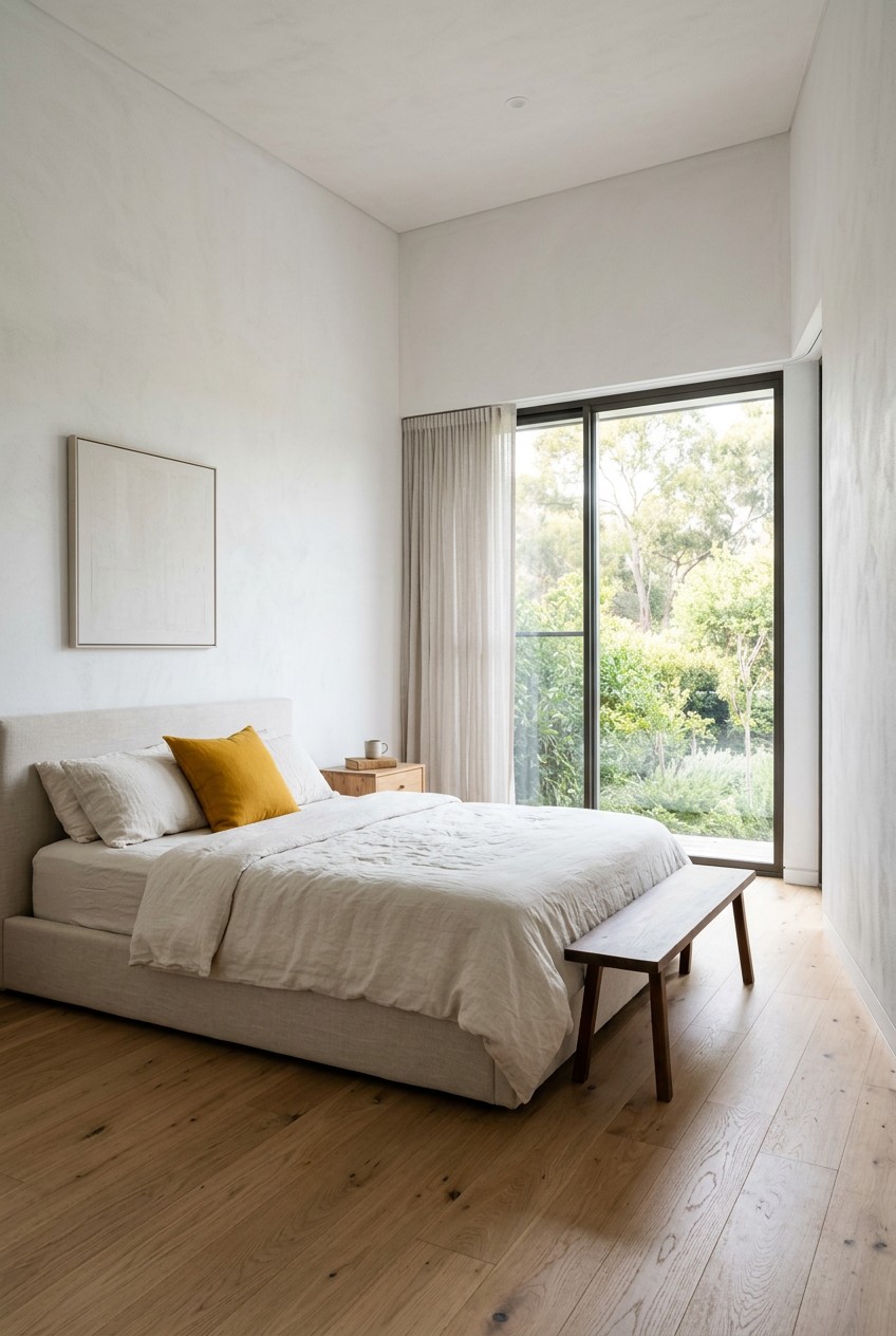 minimalist bedroom with pops of color - 20 Minimalist Bedroom With Pops Of Color That Actually Work